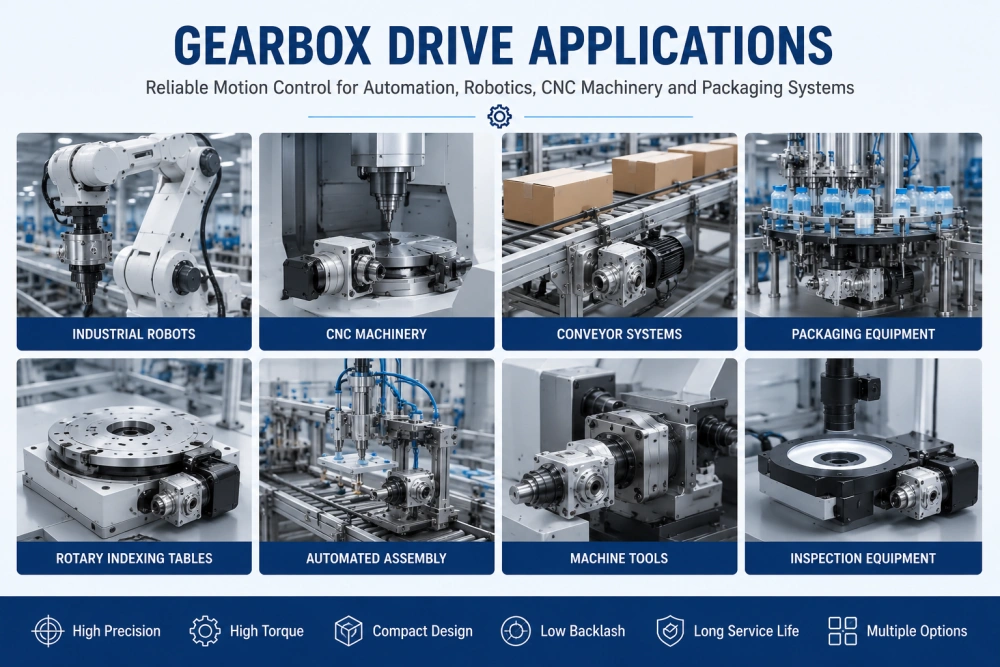 gearbox drive applications in automation equipment