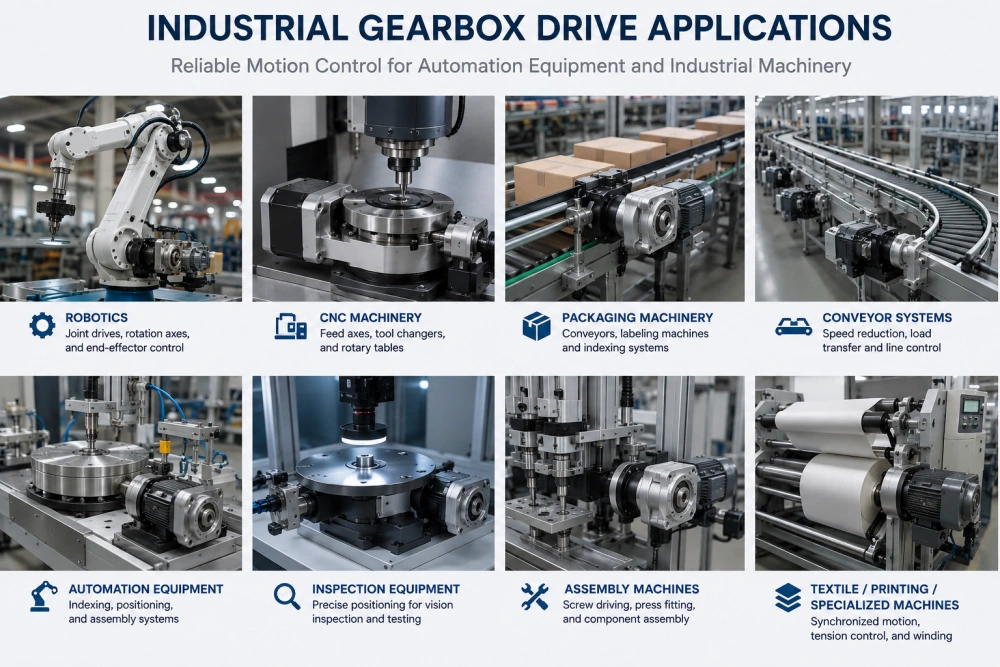 industrial gearbox drive applications in automation