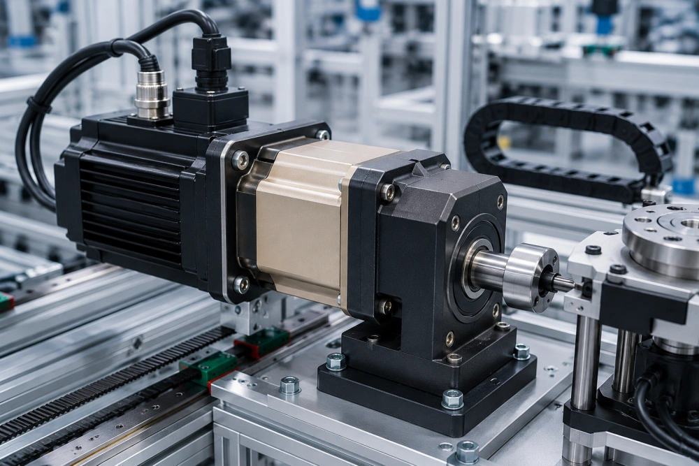 right angle servo gearbox layout for automation equipment